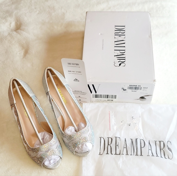 Sz 8 Beautiful Sparkling Heels - Picture 9 of 9